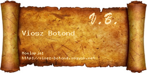 Viosz Botond névjegykártya